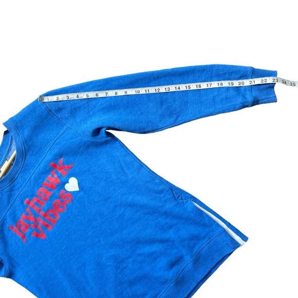 The Lyne Womens Blue‎ Crew Neck Long Sleeve Sweater "Jayhawk Vibe" Size S - Picture 12 of 13